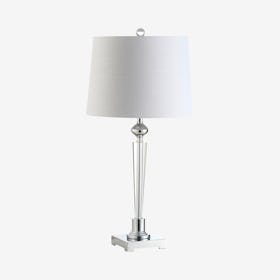 Foster LED Table Lamp - Clear / Chrome - Crystal