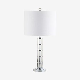 Hailey LED Table Lamp - Clear / Chrome - Crystal