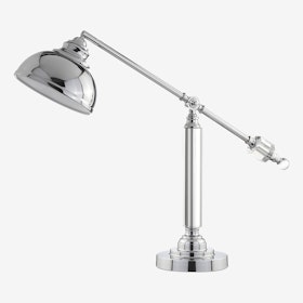 Giselle LED Task Lamp - Chrome / Clear - Metal / Crystal