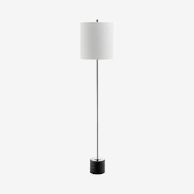 Levitt LED Floor Lamp - Black / Chrome - Marble / Metal