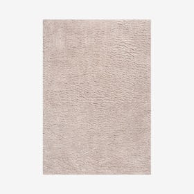 Groovy Solid Shag Area Rug - Light Beige