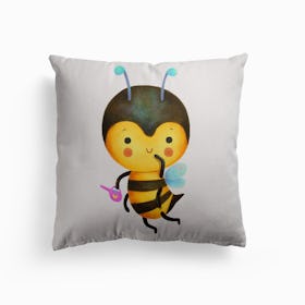Cute Busy Bee Canvas Cushion