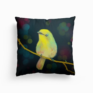 Yellow Bird Canvas Cushion
