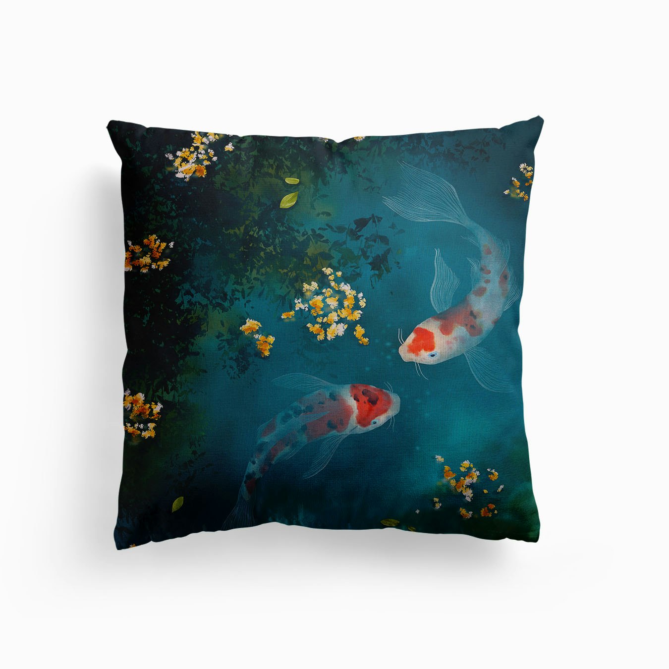 Koi Carps Canvas Kissen