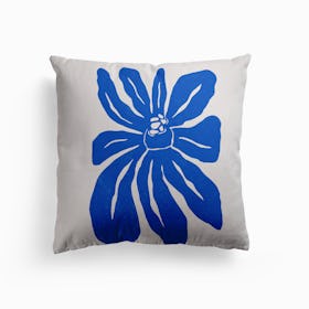 Blue Flower Collection 1 Canvas Cushion