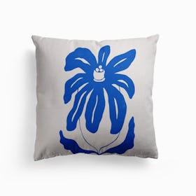 Blue Flower Collection 2 Canvas Cushion