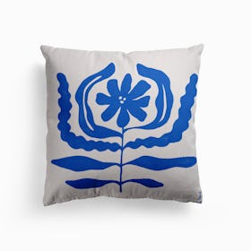 Blue Flower Collection 6 Canvas Cushion