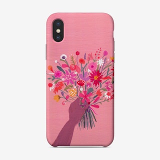 Babe With Bouquet Pink Phone Case