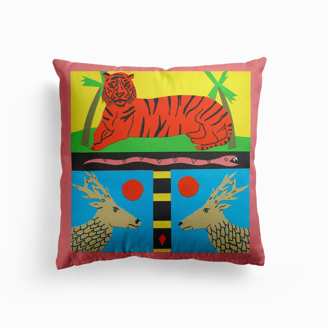 Tiger Queen Canvas Cushion by Ross Carvill