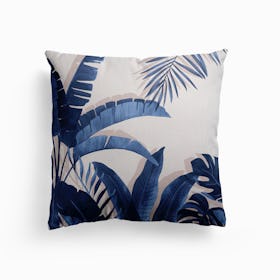 Tropical Blues Canvas Cushion