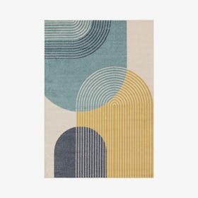 Muse Retro Rug - Blue