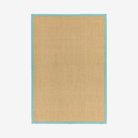 Sisal Area Rug - Linen / Aqua