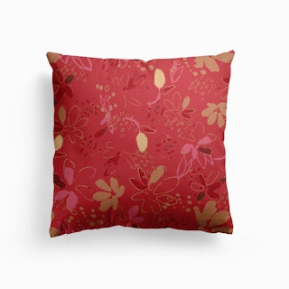 Berry Red Canvas Cushion