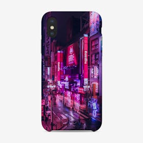 Post Apocalyptic Neon City Phone Case