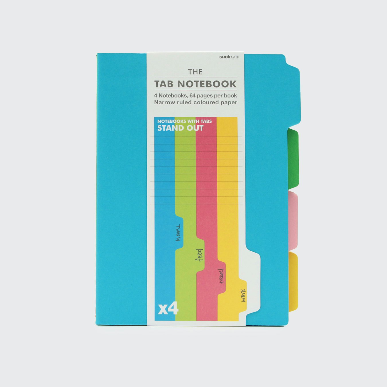 Tab Kraft Notebooks - Set of 4 by SUCK UK