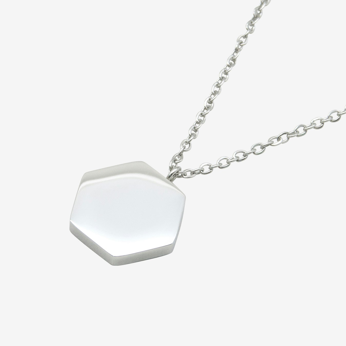 Hexagon Necklace - Silver by SUCK UK