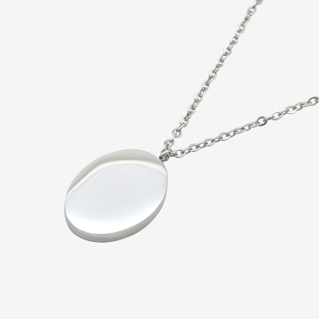 Oval Necklace - Silver by SUCK UK