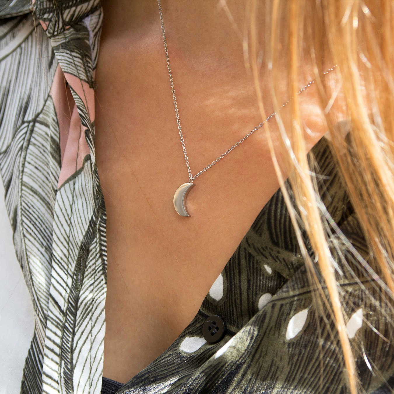 Moon Necklace - Silver by SUCK UK
