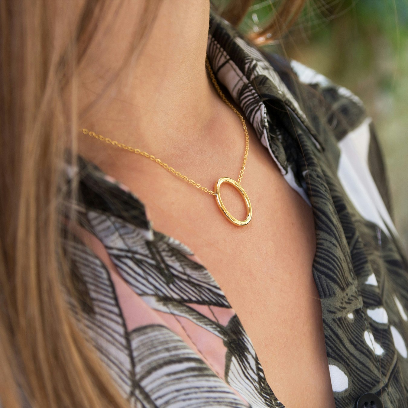 Hoop Necklace - Gold by SUCK UK