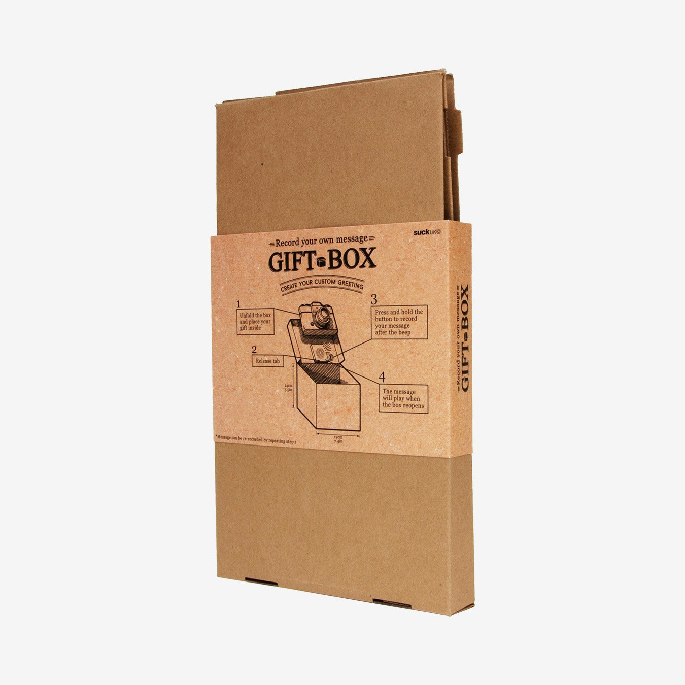 Message in a Box - Gift Box with Voice Recording by SUCK UK