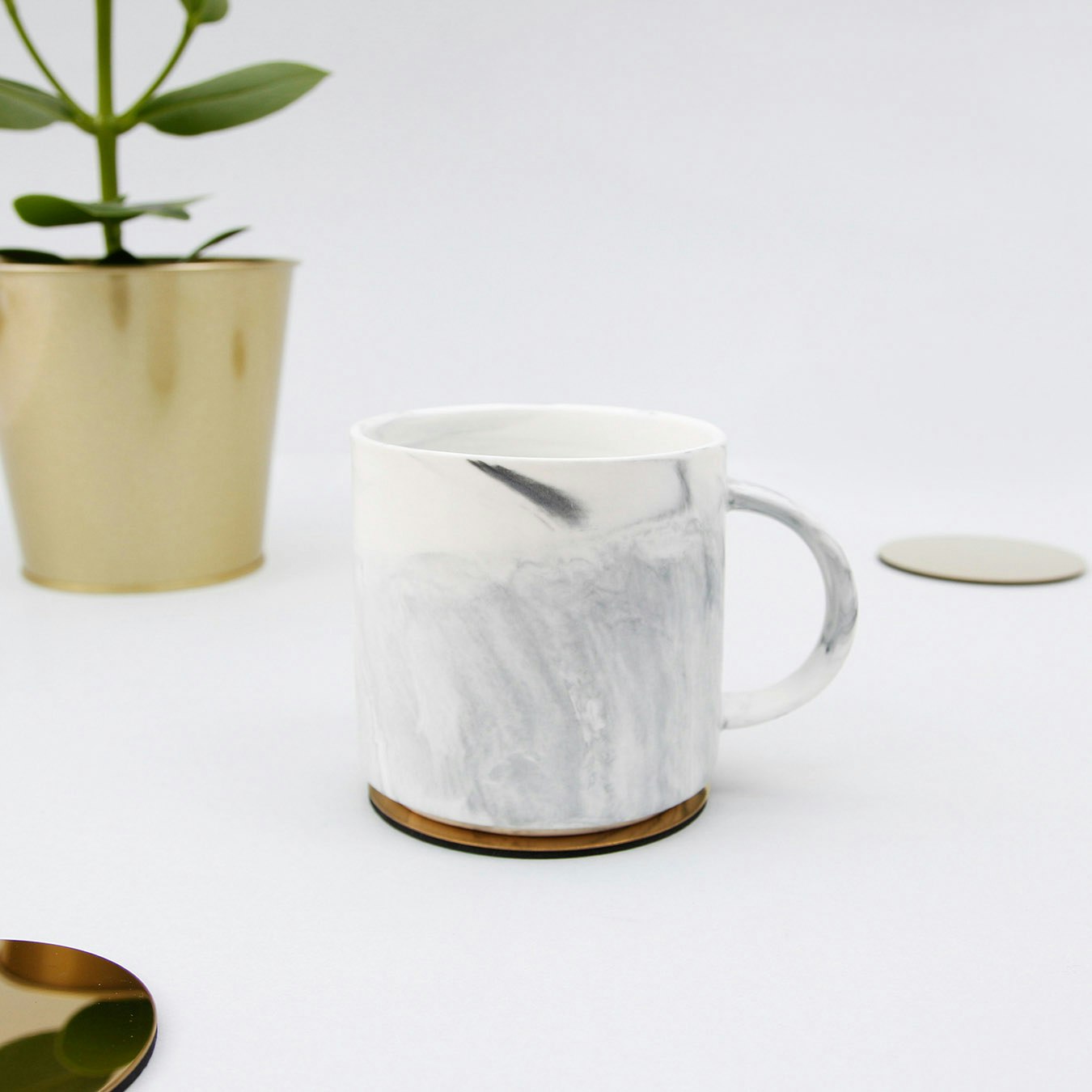 Marble Effect Mug - Black by SUCK UK