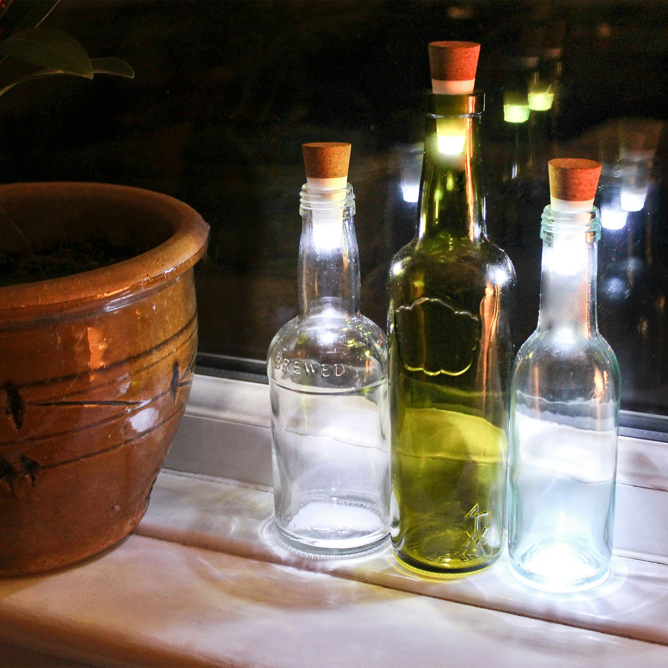 Bottle Lights - White - Set of 2 by SUCK UK