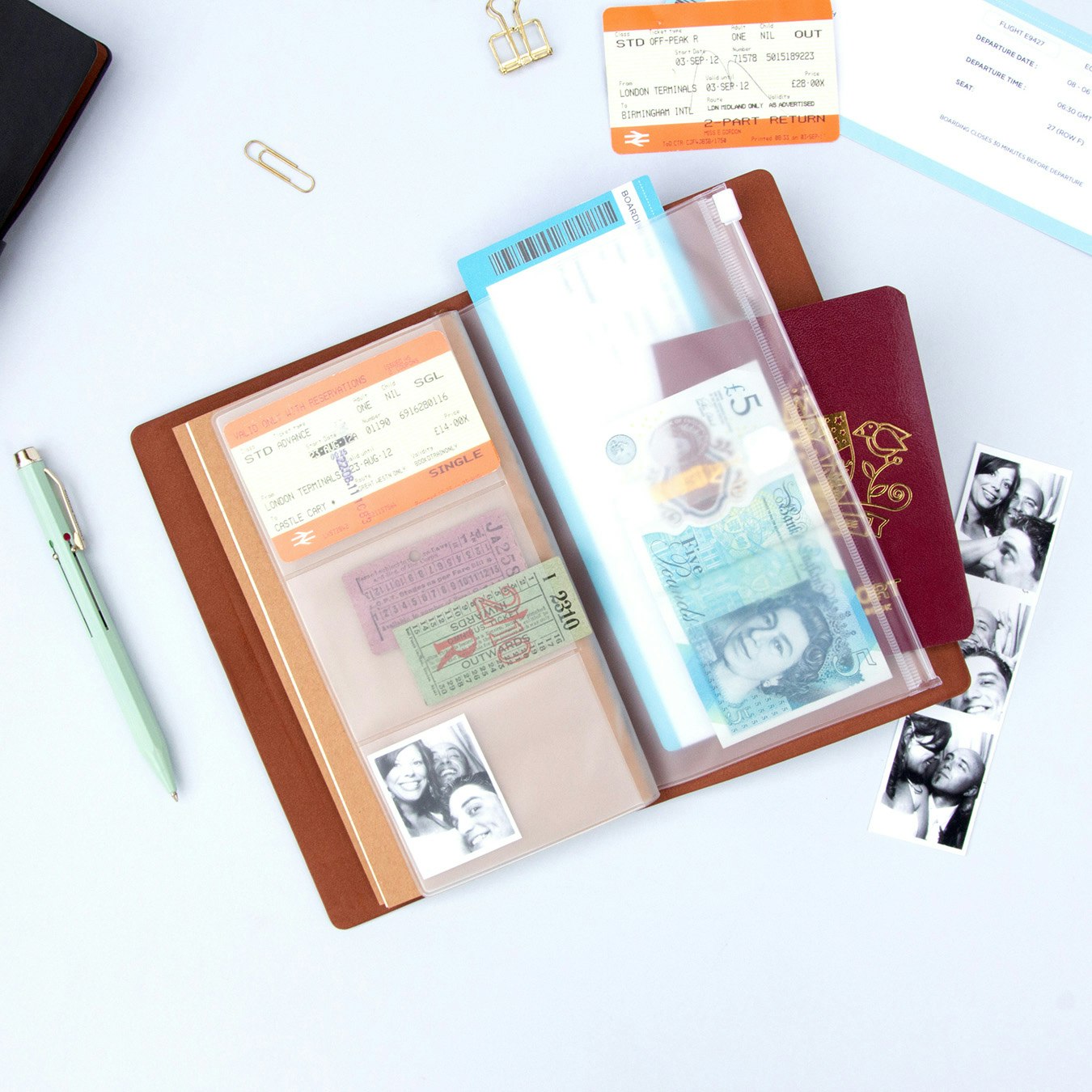 Notebook - Brown - Faux Leather by SUCK UK
