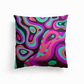 Psychedelic Canvas Cushion
