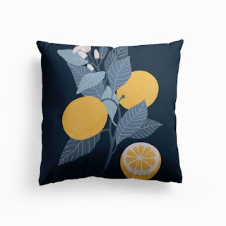 Lemon Citrus Canvas Cushion