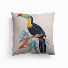 Toucan In A Tree Canvas Cushion