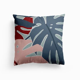 Monstera Plant Canvas Cushion