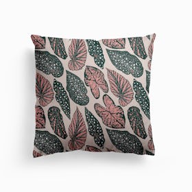 Begonia Leaves Canvas Cushion