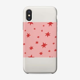 Pink And Red Stars Phone Case