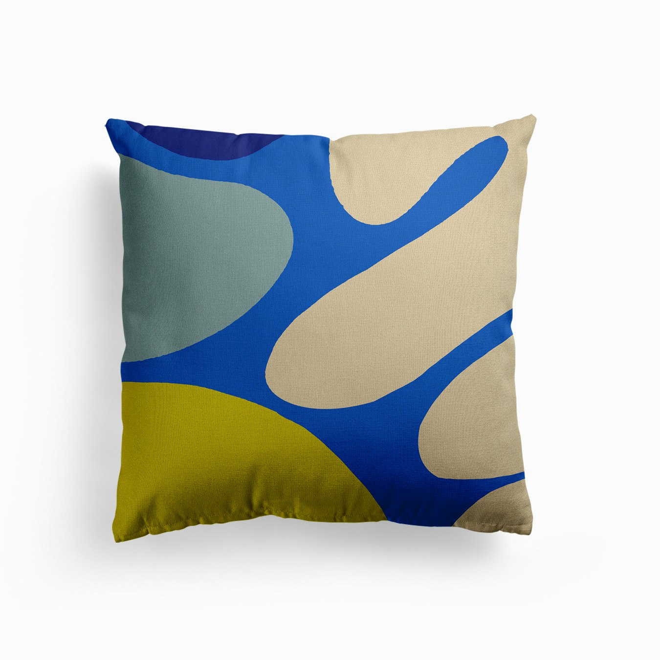 Blue Canvas Cushion by Isabella Bunnell