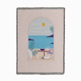 Mornings By The Sea Woven Throw