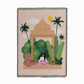 Meditation In The Jungle Woven Throw