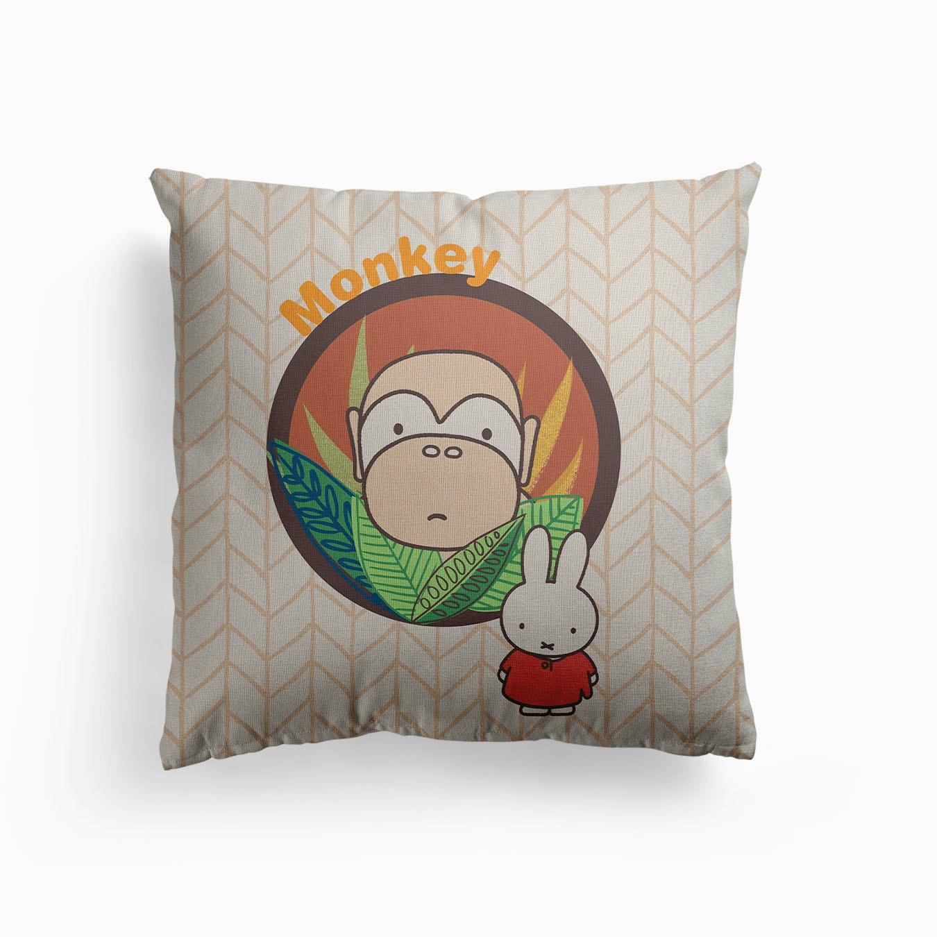 Monkey Canvas Cushion by Miffy Art Prints and Posters