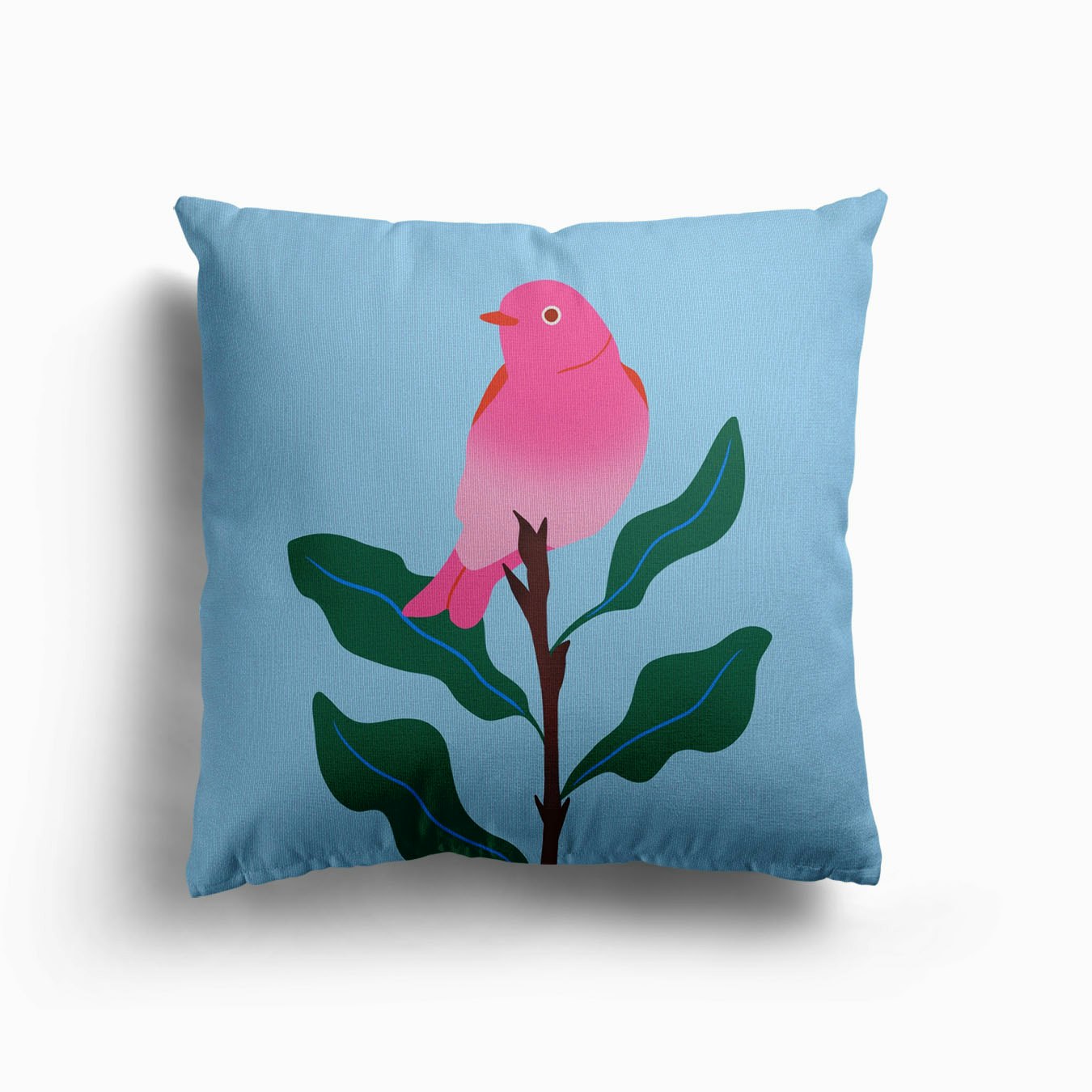 Bird Plant Canvas Cojín