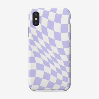 Checkered Swirl Purple Phone Case