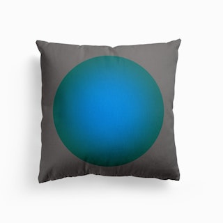 Gaussian Blur Blue Canvas Cushion