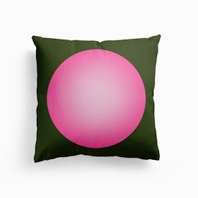 Gaussian Blur Pink Canvas Cushion