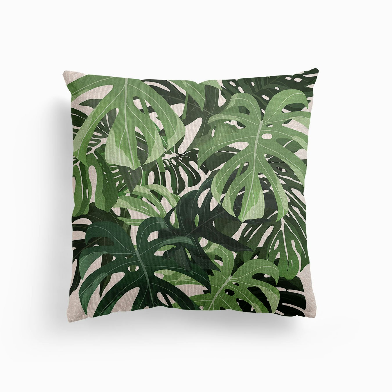 Monstera Leaves 4 Canvas Coussin
