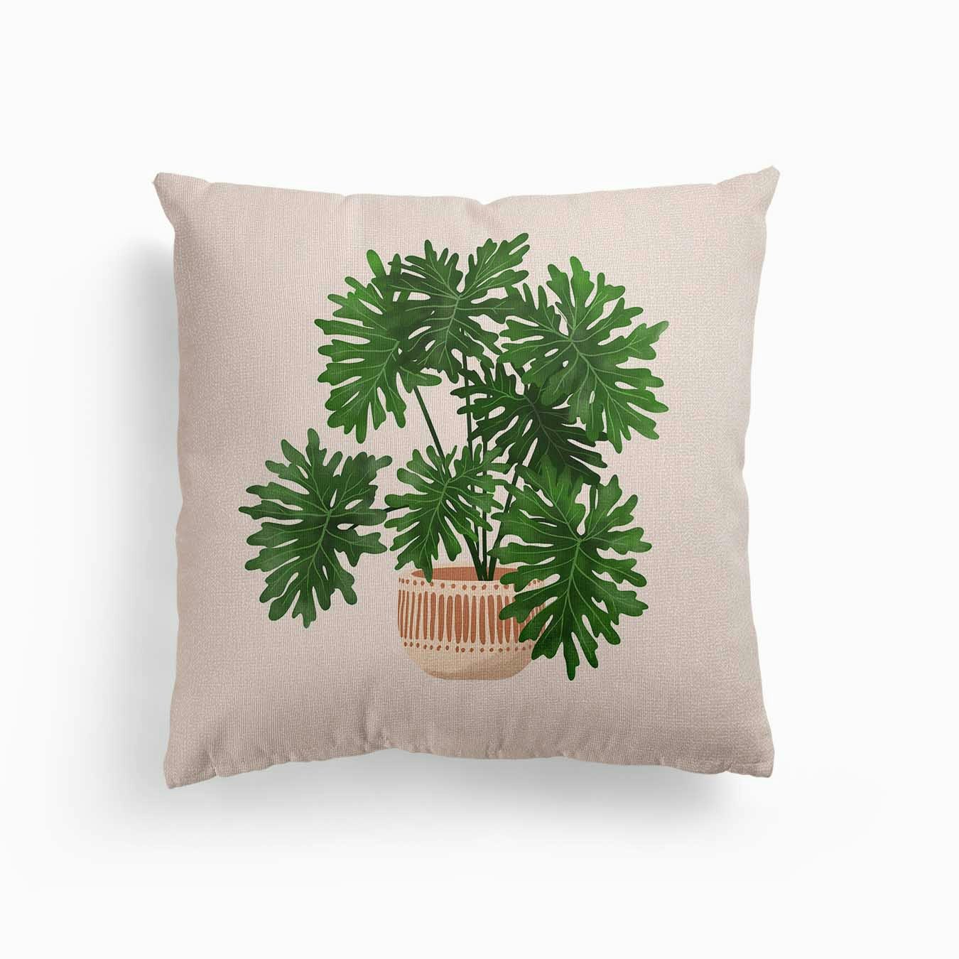 Philodendron Xanadu Canvas Coussin