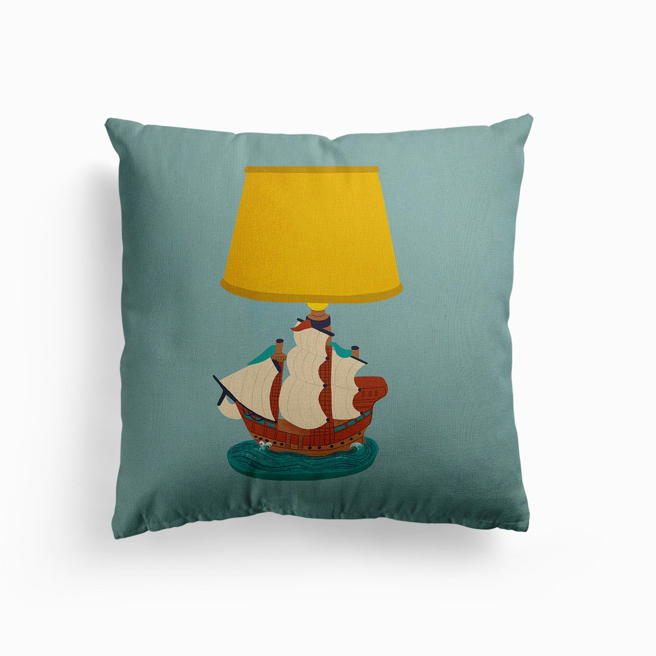 Boat Light Canvas Cushion by Thunder and Icecream