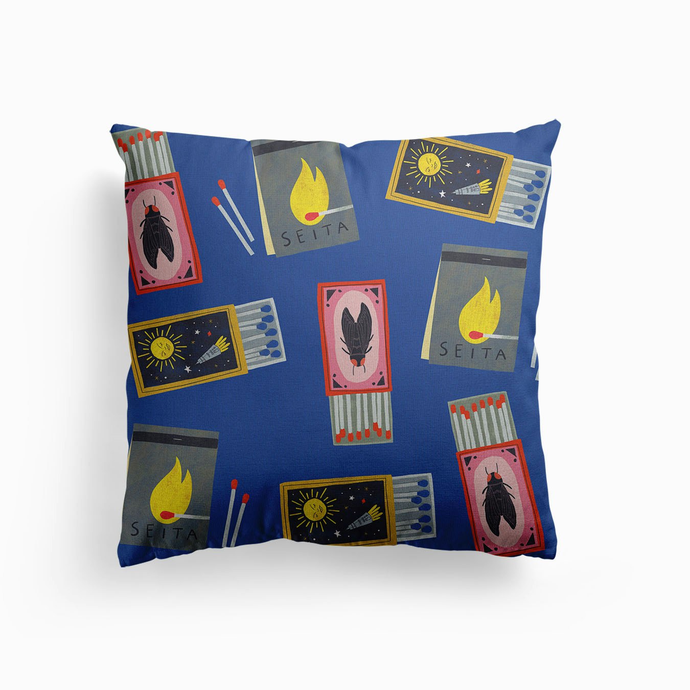 Vintage Matches Canvas Cushion by Thunder and Icecream