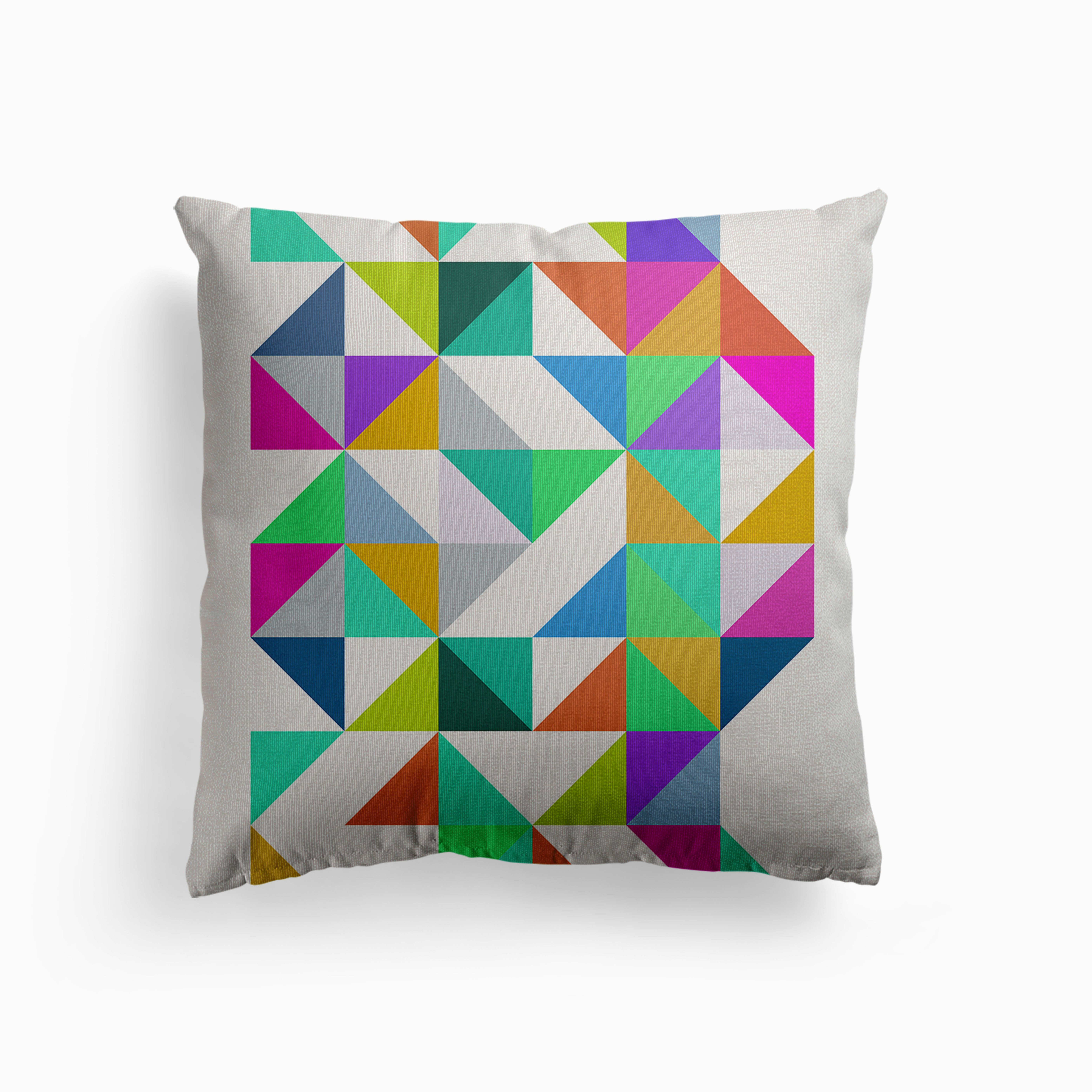 Triangles 3 Canvas Cushion by HAMJAM