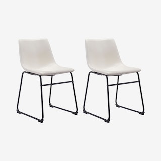 Smart Dining Chairs - Distressed White - Set of 2
