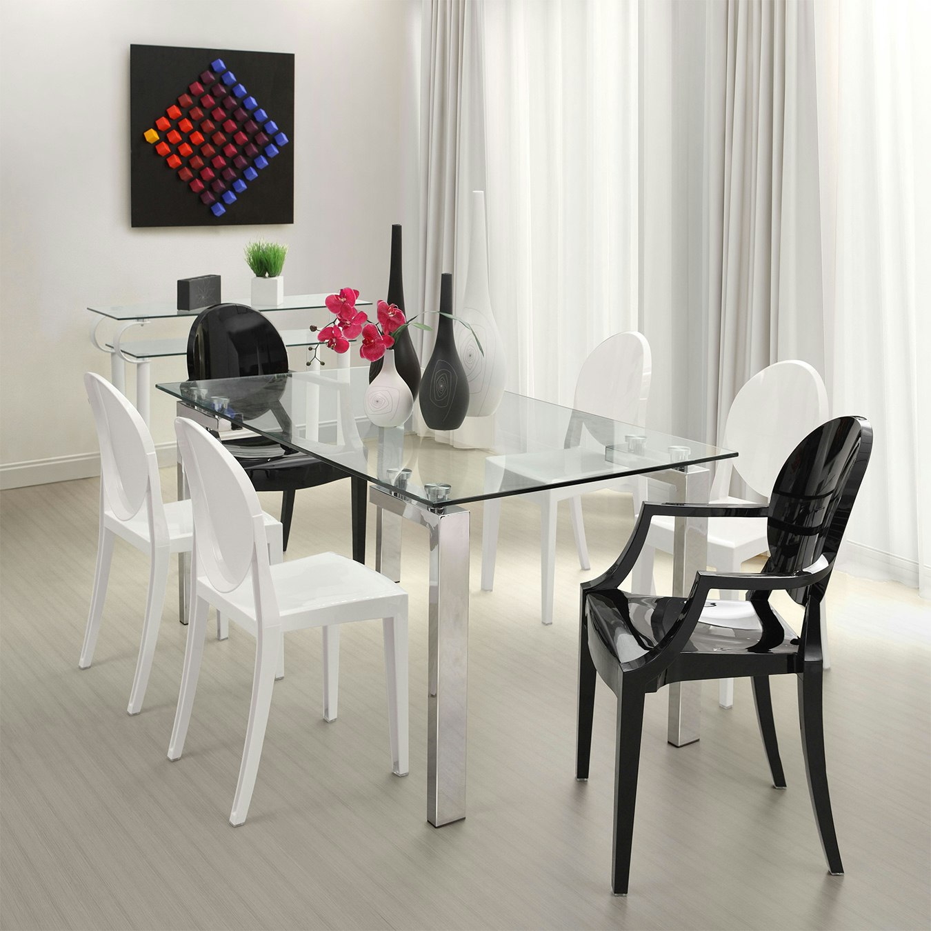 Roca Dining Table Silver By Zuo Fy