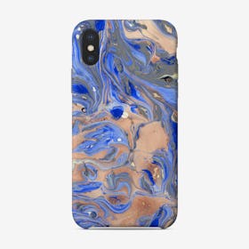 Pink And Blue Marbled Abstract Phone Case