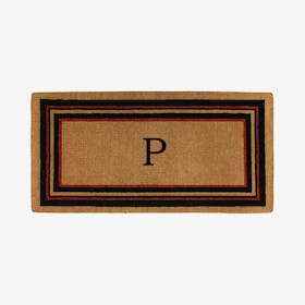 Letter P - Extra-thick Esquire Monogram Doormat